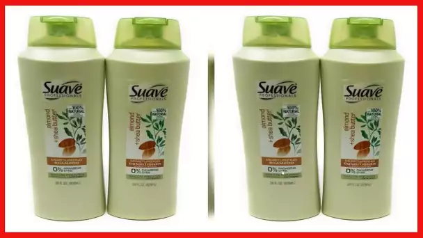 Suave Professional Almond and Shea Butter Shampoo and Conditioner 2 Pack 28 FL OZ Each