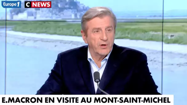 Macron en visite au Mont-Saint-Michel : "Il donne l'impression que tout fonctionne normalement"