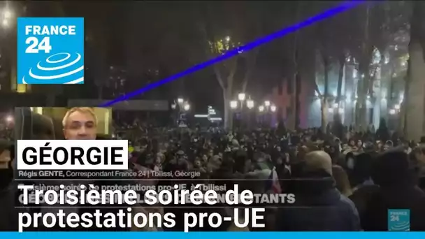 Géorgie : troisième soirée de protestations pro-UE à Tbilissi • FRANCE 24