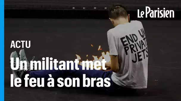 Laver Cup  : un militant met le feu à son bras pendant un match