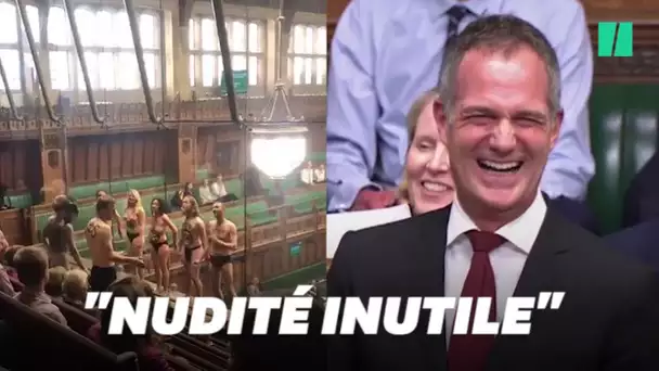 Face à ces militants nus, les députés britanniques ont eu du mal à garder leur sérieux