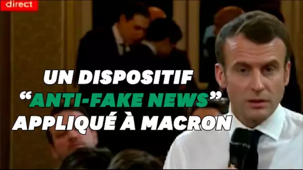 Et si un "dispositif anti-fake news" était appliqué à Macron