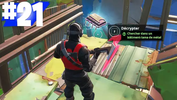 PUCE DE DECRYPTAGE 21 : CHERCHER DANS UN BATIMENT LAMA DE METAL ! (DEFIS FORTNITE)