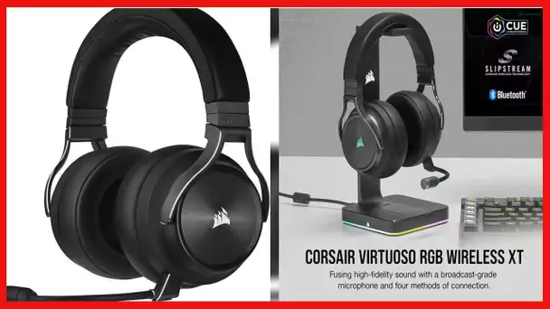 CORSAIR VIRTUOSO RGB WIRELESS XT High-Fidelity Gaming Headset with Bluetooth and Spatial Audio