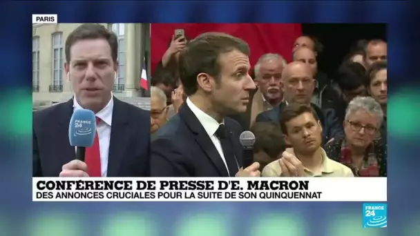 Conférence de presse d'E.Macron : des annonces cruciales pour la suite de son quinquennat