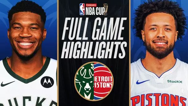 BUCKS at PISTONS | EMIRATES NBA CUP 🏆 | FULL GAME HIGHLIGHTS | December 3, 2024