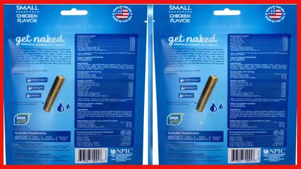 Get Naked Grain Free 1 Pouch 6.2 Oz Skin & Coat Dental Chew Sticks, Small