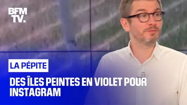 Des îles peintes en violet pour Instagram