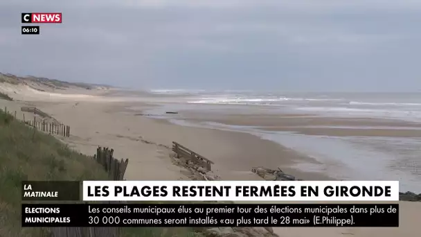 Les plages restent encore fermées en Gironde