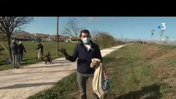 Béziers : ramasser des déchets en plein confinement