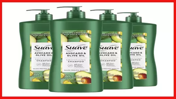 Suave Professionals Shampoo Avocado + Olive Oil, 28 oz, Pack of 4