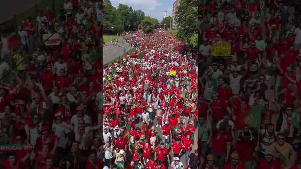 🇵🇹🥳 Les supporters portugais sont en FEU avant d'affronter la Turquie ! #shorts