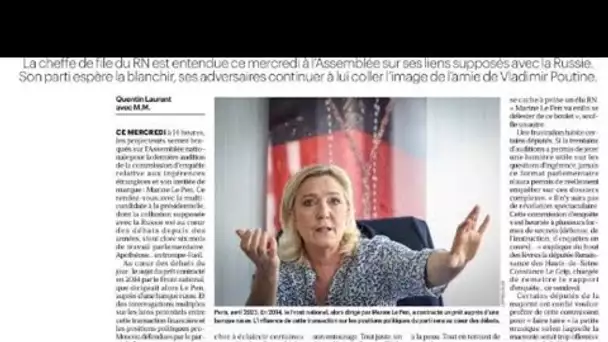 Marine Le Pen face à la commission sur les ingérences étrangères: "Le sparadrap russe" • FRANCE 24