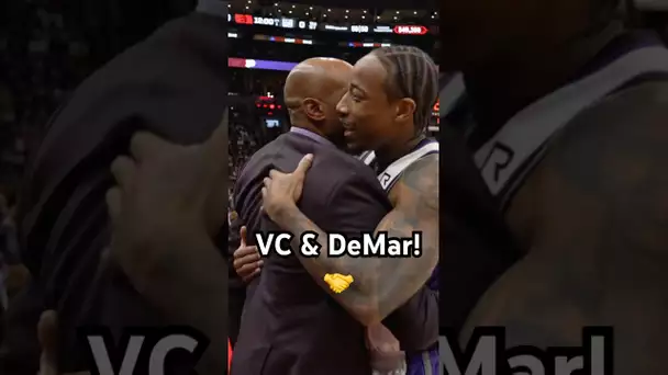 Former Raptor DeMar DeRozan shows love to Raptor Legend🔥Vince Carter! 🙌|#Shorts