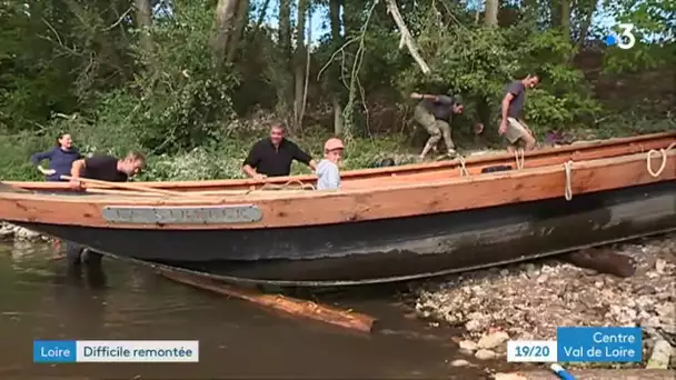 Saint-Laurent-des-Eaux : passage difficile pour les bateaux Loire