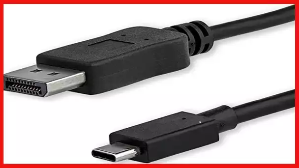 StarTech.com 6ft/1.8m USB C to DisplayPort 1.2 Cable 4K 60Hz - USB-C to DP Adapter HBR2 - USB Type-C