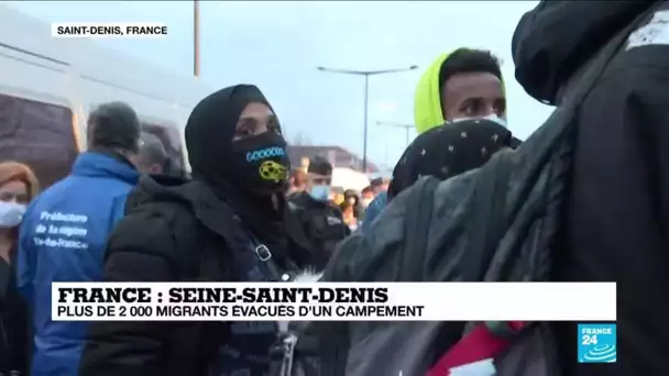 Plus de 2 000 migrants évacués d'un campement à Saint-Denis