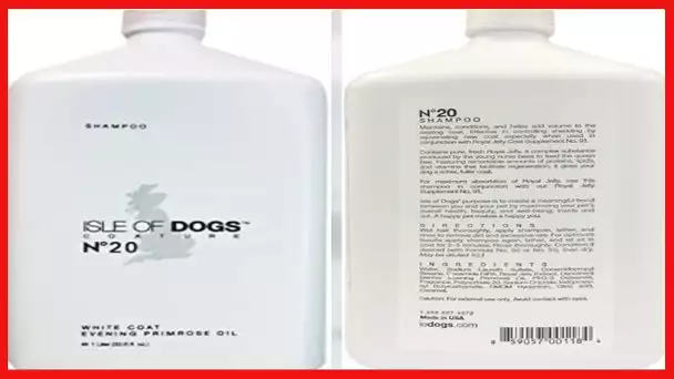 Isle of Dogs Coature No. 20 Royal Jelly Dog Shampoo for thin or shedding coats, 1 liter