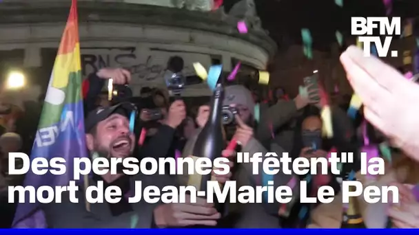 Des centaines de personnes réunies pour "fêter" la mort de Jean-Marie Le Pen à Paris