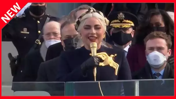 ✅  Investiture de Joe Biden : micro doré pour Lady Gaga qui chante l'hymne national