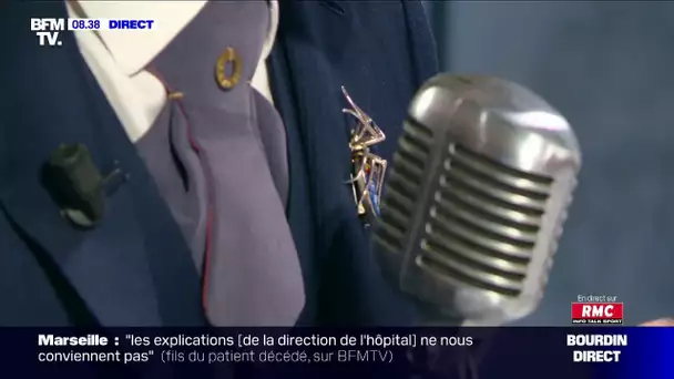 Cédric Villani dévoile la signification des araignées accrochées sur ses vestes