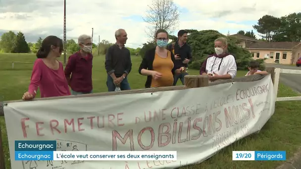 Mobilisation contre la fermeture d'une classe à Echourgnac