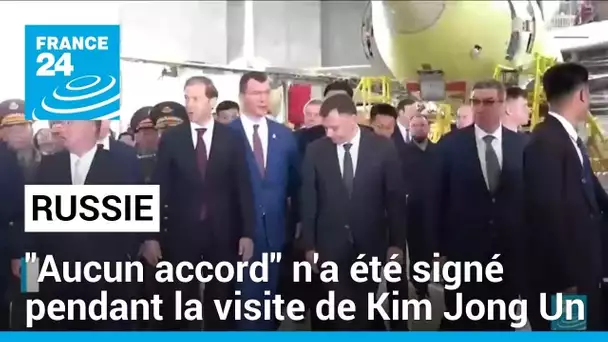 "Aucun accord" n'a été signé pendant la visite de Kim Jong Un en Russie • FRANCE 24