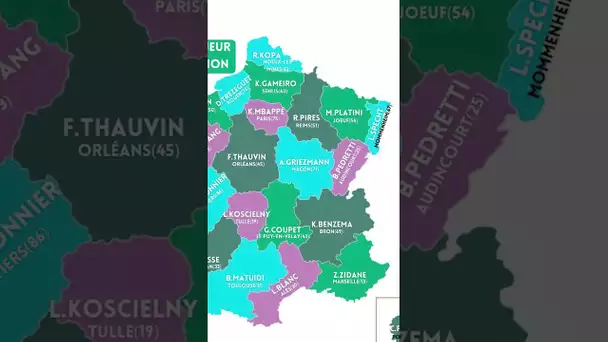 ➡️ Voici la carte des MEILLEURS JOUEURS nés dans chaque région de France !