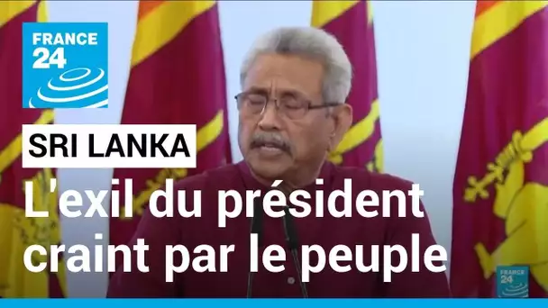 Sri Lanka : l'exil du président Rajapaksa est la principale crainte des manifestants • FRANCE 24