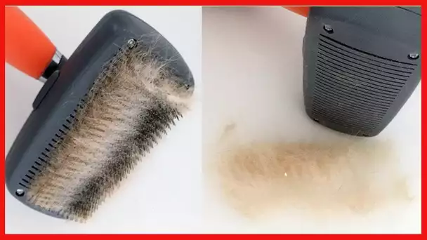 Professional Slicker Brush for Dogs and Cats by GoPets Self-Cleaning Grooming Comb For Dematting