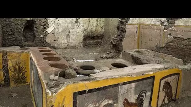 A Pompéi, un thermopolium dans un état de conservation exceptionnel