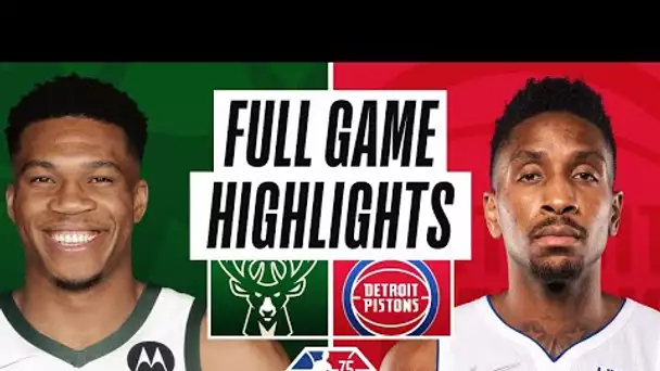 BUCKS at PISTONS | FULL GAME HIGHLIGHTS | April 8, 2022