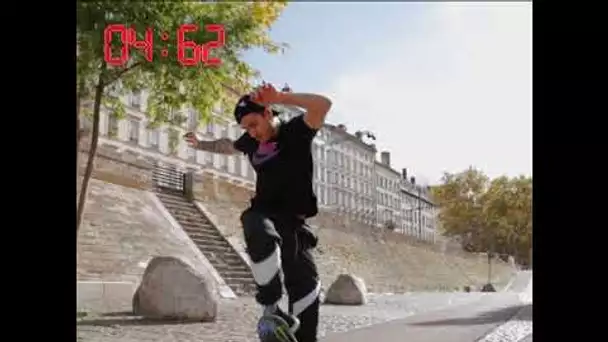 Défi : Combien de tricks le skater Aurélien Giraud est-il capable de placer en 11 secondes 11 ?