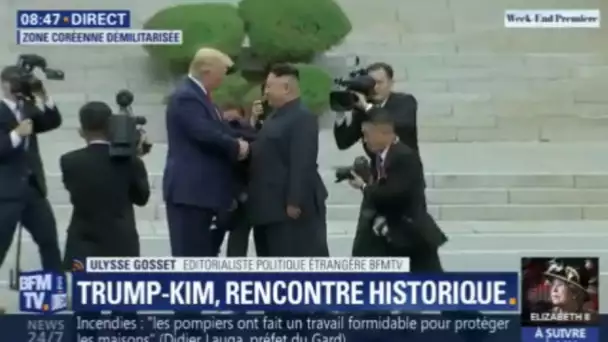 Poignée de main historique entre Trump et Kim dans la zone démilitarisée entre les deux Corées