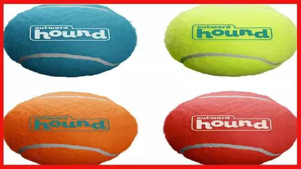 Outward Hound Squeaker Ballz Fetch Dog Toy, Medium - 4 Pack