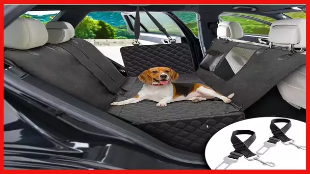 Season Guard Heavy Duty Dog Hammock for Backseat Allows Passenger Seat Access with Pet; Bench Seat