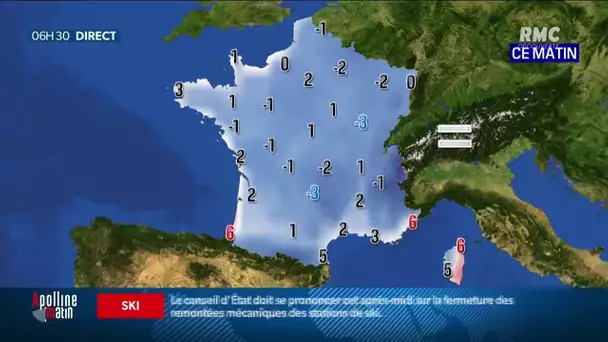 Neige à l'Est, grisaille au centre, pluie à l'Ouest: la météo du mercredi 9 décembre