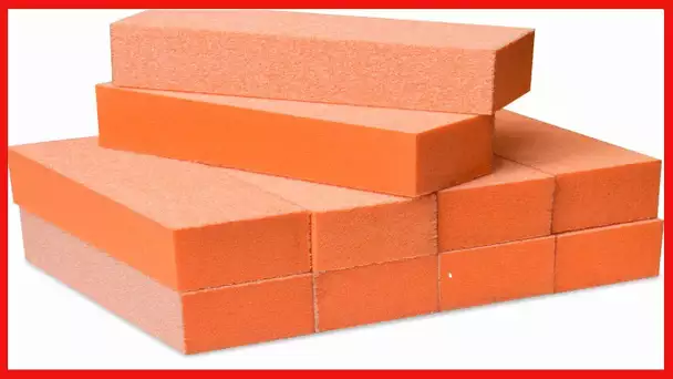 Maccibelle Durable Nail Buffer Sanding Block 60/100 Grit Orange Buffer for Buffing File Acrylic