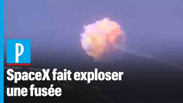 Space X fait volontairement exploser une de ses fusées