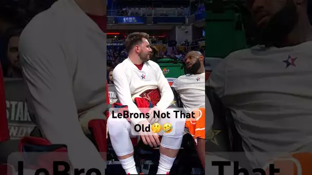 LeBron James Jokes That He Played With Dr. J, Wilt Chamberlain & More! 🤣😂| #NBAAllStar| #Shorts