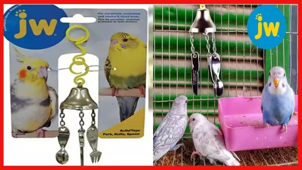 JW Pet Company Activitoy Fork, Knife and Spoon Small Bird Toy, Colors Vary