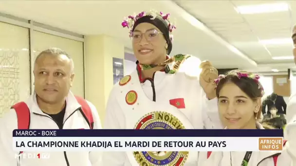 Boxe: la championne Khadija El Mardi de retour au pays