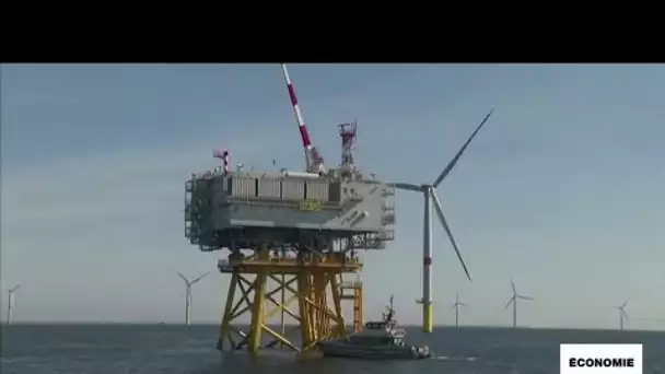 A St Nazaire, Emmanuel Macron inaugure le premier parc éolien en mer de France • FRANCE 24