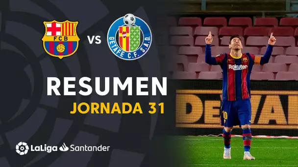 Resumen de FC Barcelona vs Getafe CF (5-2)