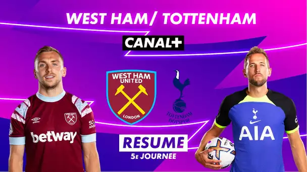 Le résumé de West Ham / Tottenham - Premier League 2022-23 (5ème journée)