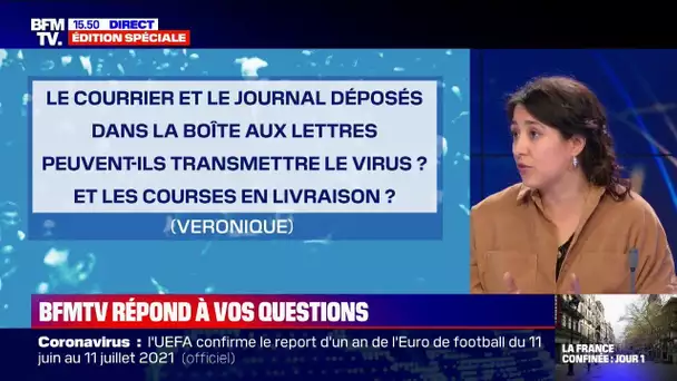 Le courrier et le journal déposés dans la boîte aux lettres peuvent-ils transmettre le virus ?