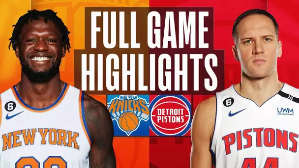 KNICKS at PISTONS | FULL GAME HIGHLIGHTS | November 29, 2022