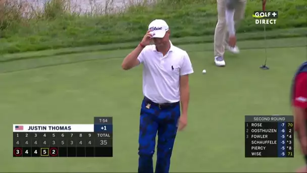 US Open 2019 - Sublime putt de Justin Thomas sur le trou n°5 !