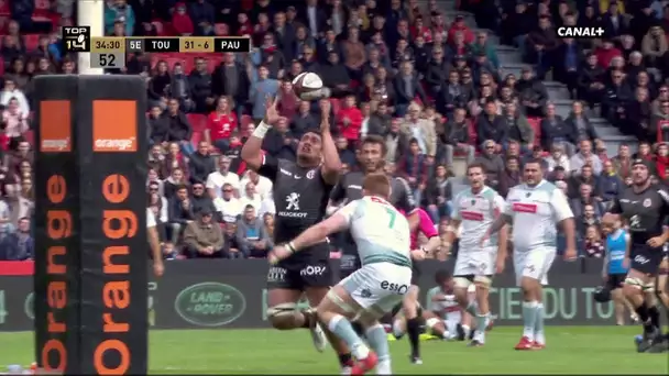 Top 14 - 24ème Journée - Toulouse / Pau : L'essai de Tolofua face à Pau