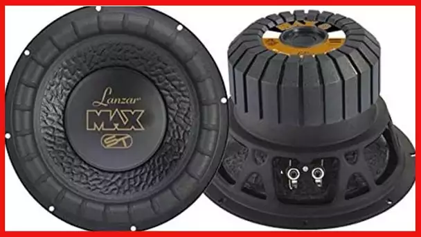 Lanzar 8in Car Subwoofer Speaker - Black Non-Pressed Paper Cone, Stamped Steel Basket, 4 Ohm